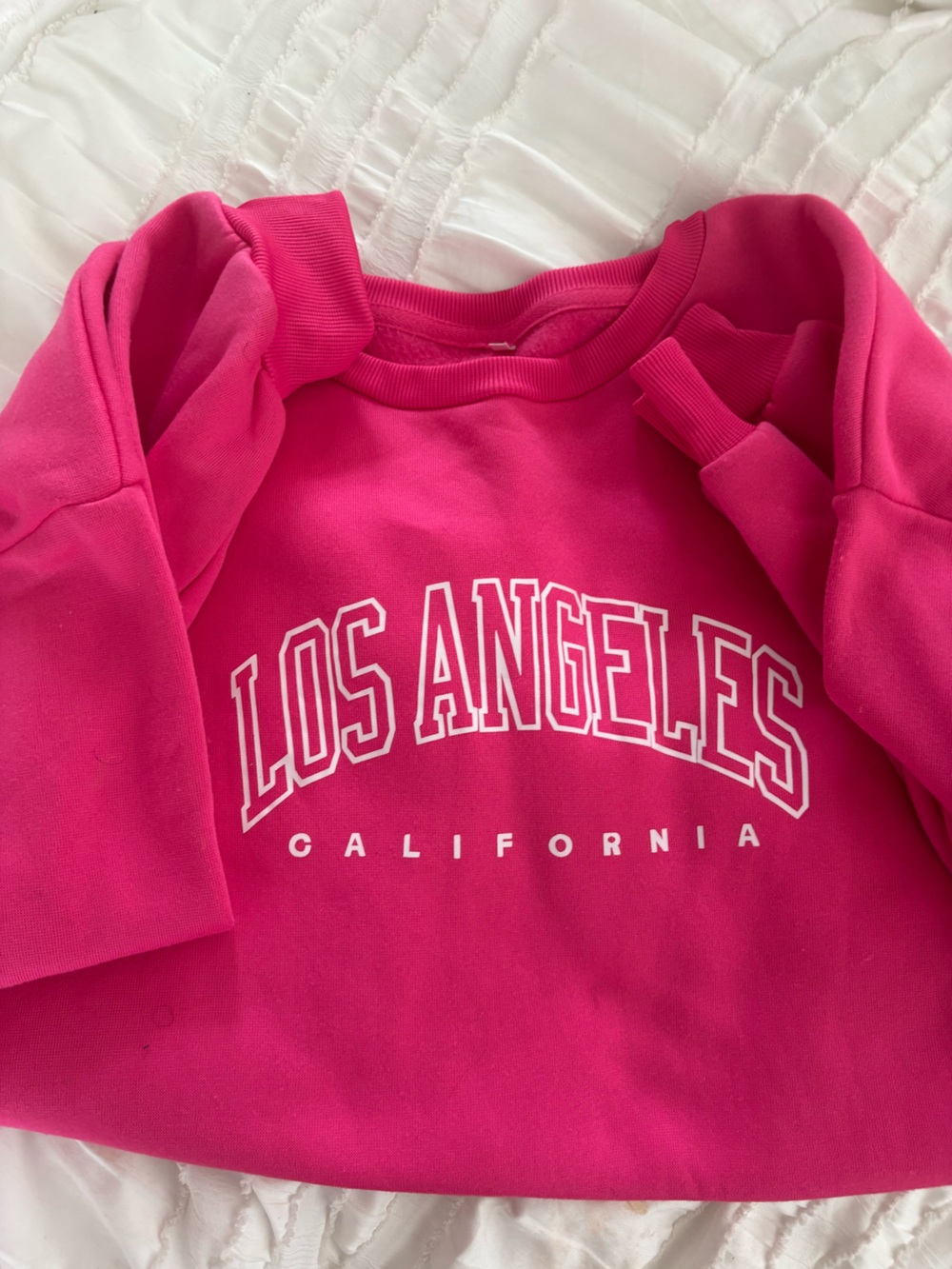 Hot Pink 'Los Angeles California' Graphic Sweatshirt - Picture 2 of 5